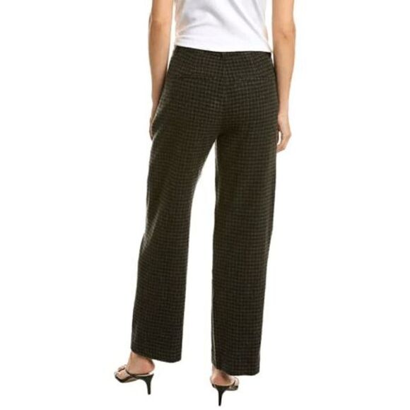 Vince Women's‎ Wool Cashmere Check Plaid Wide-Leg Pants Size 6 - Picture 2 of 8
